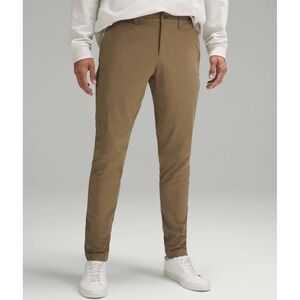 Lululemon Commission Pants Men's 32/32 Tan Khaki Straight Leg Square Dot
